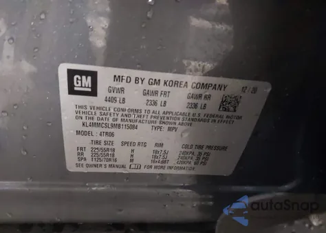 2021 Buick Encore Gx Awd Preferred z USA, uszkodzony, nr VIN KL4MMCSL9MB115084